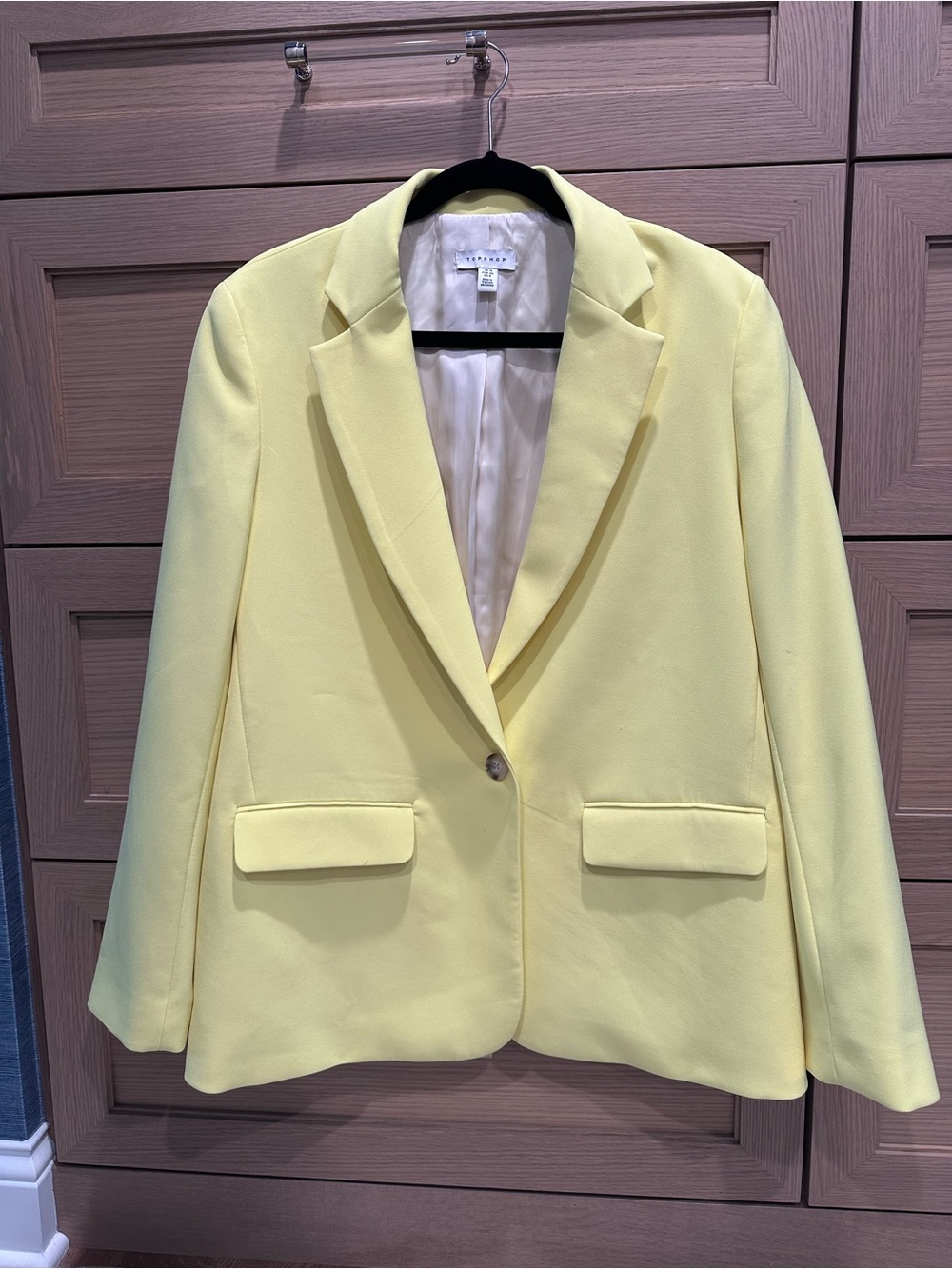 Topshop Bright Yellow Single-Button Blazer